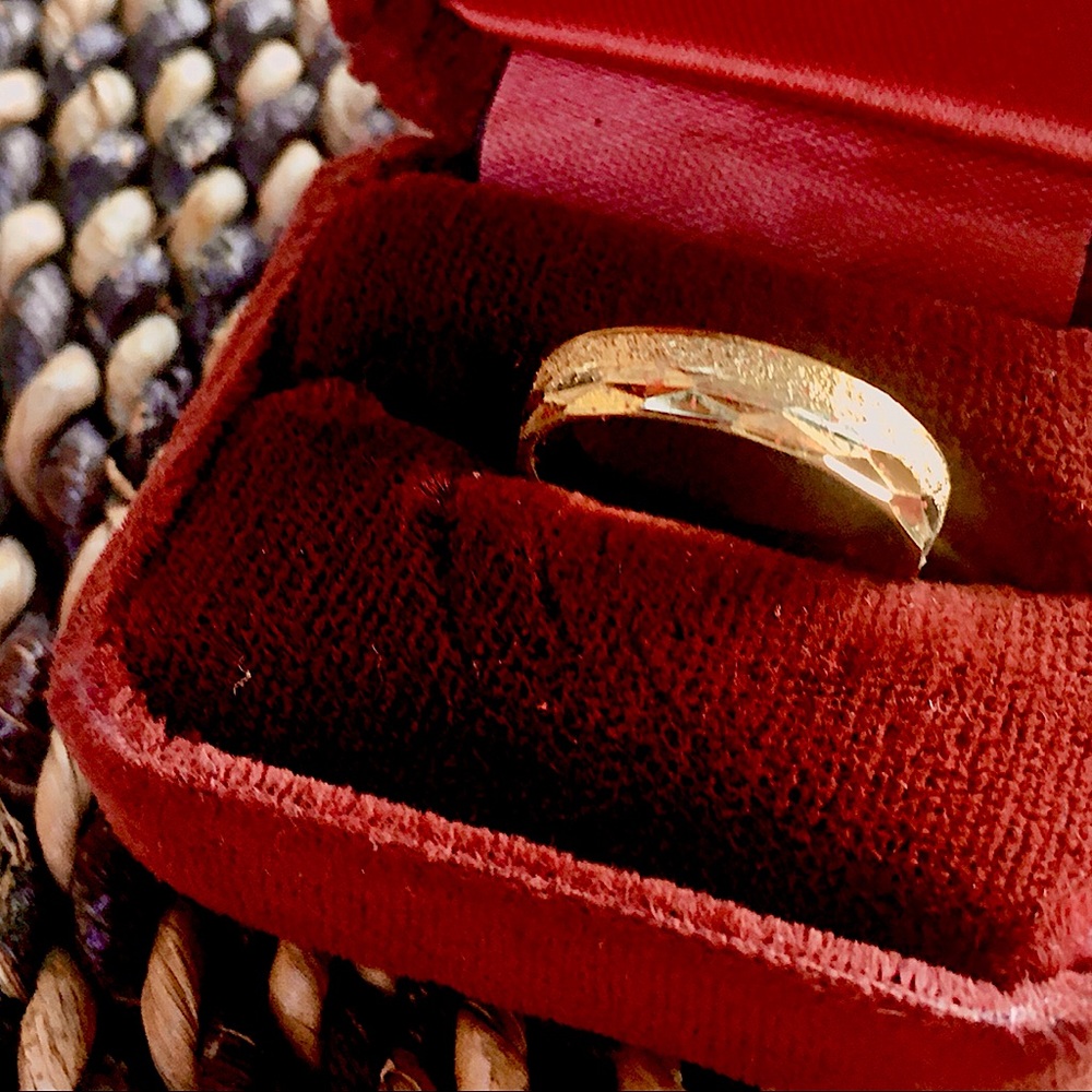 22kt gold overlay Midcentury design ring
